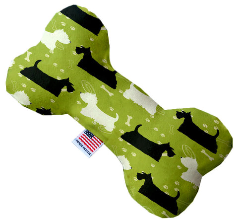 Scottie And Westie 10 Inch Canvas Bone Dog Toy