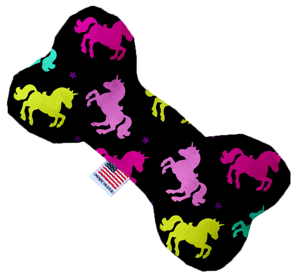 Confetti Unicorns 10 Inch Canvas Bone Dog Toy