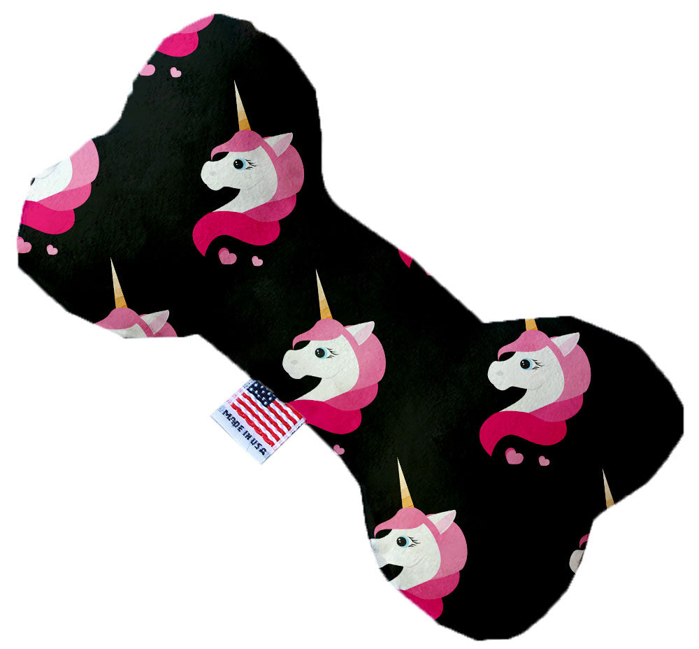 Pretty Pink Unicorns 10 Inch Canvas Bone Dog Toy