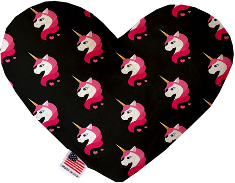 Pretty Pink Unicorns 6 Inch Canvas Heart Dog Toy