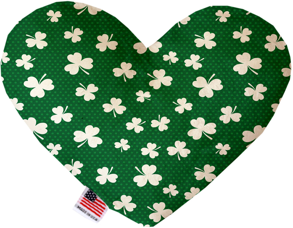 Shamrock 6 Inch Canvas Heart Dog Toy