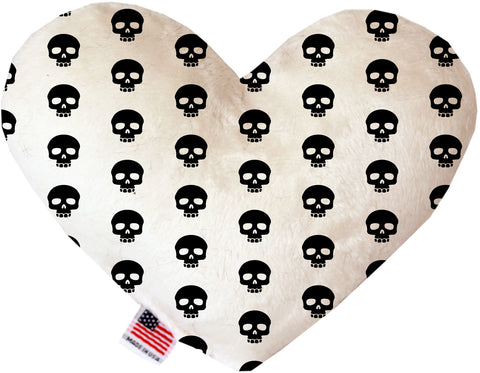 Skulls 6 Inch Canvas Heart Dog Toy