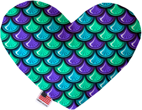 Mermaid Scales 6 Inch Canvas Heart Dog Toy