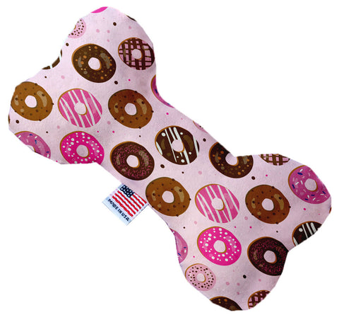 Pink Donuts 10 Inch Canvas Bone Dog Toy