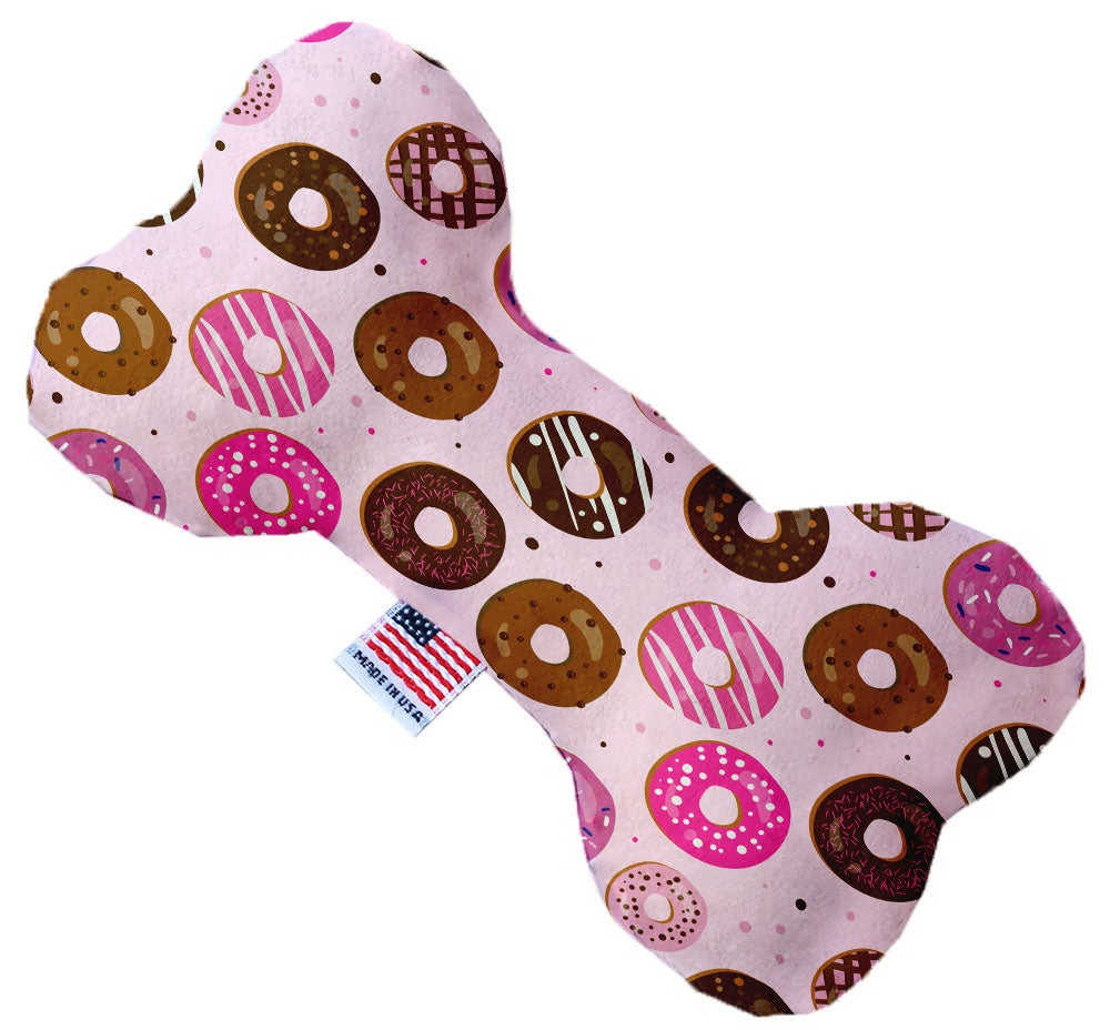 Pink Donuts 6 Inch Canvas Bone Dog Toy