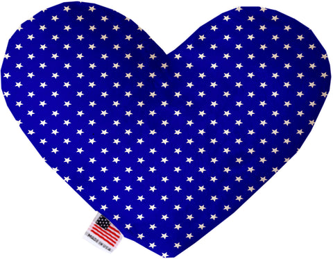 Blue Stars 6 Inch Canvas Heart Dog Toy