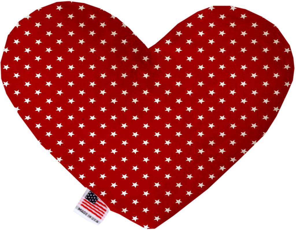 Red Stars 6 Inch Canvas Heart Dog Toy