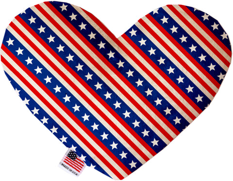 Stars And Stripes 6 Inch Canvas Heart Dog Toy