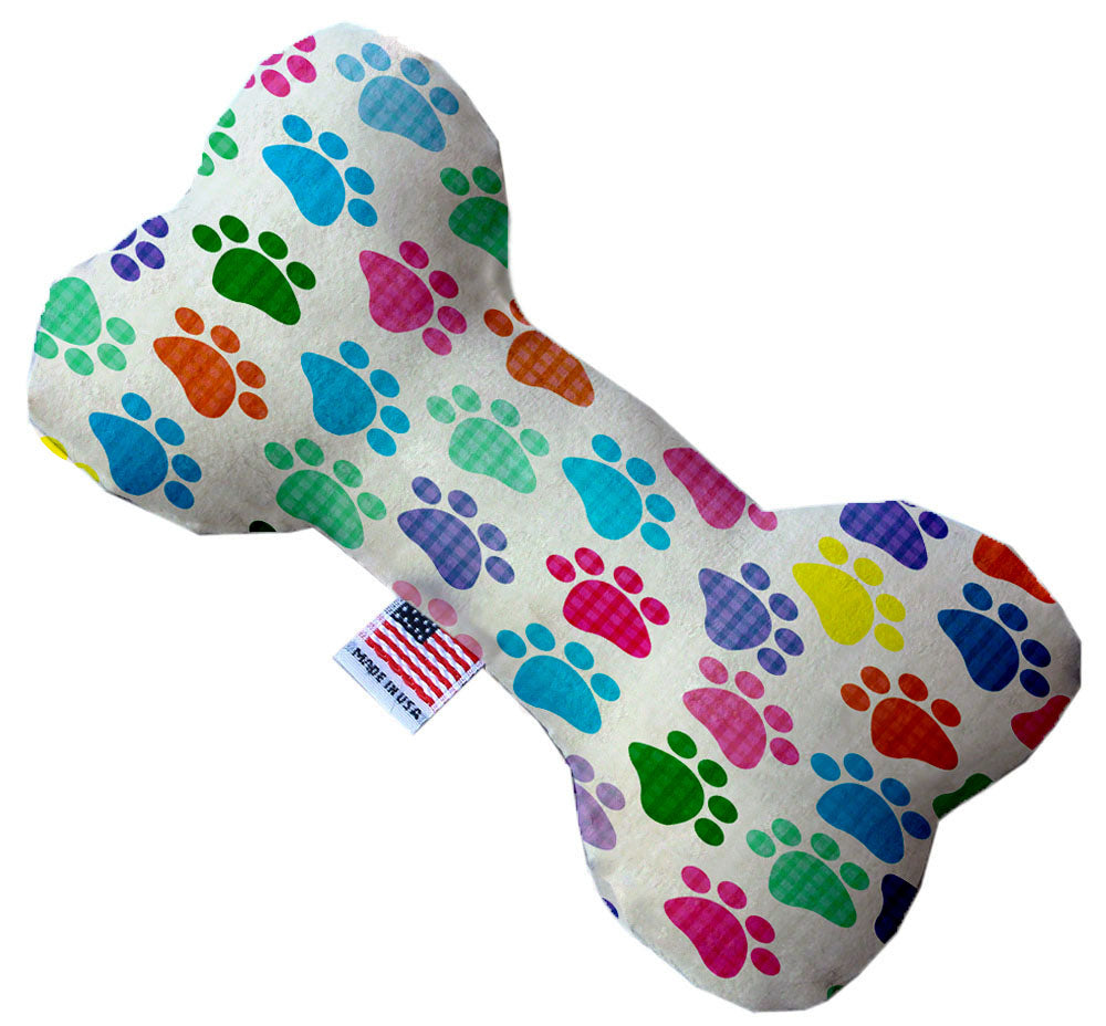 Confetti Paws 10 Inch Canvas Bone Dog Toy