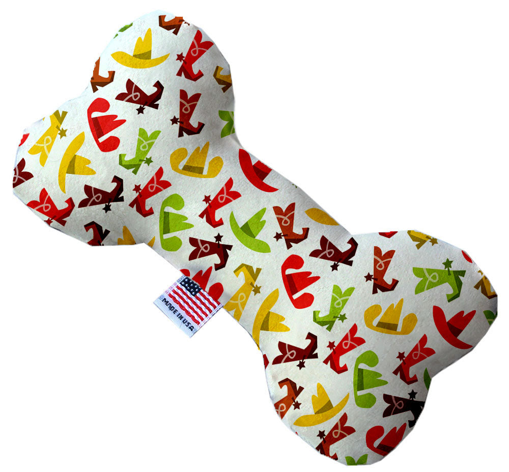 Cowboys 10 Inch Canvas Bone Dog Toy