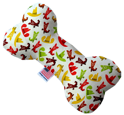Cowboys 10 Inch Canvas Bone Dog Toy