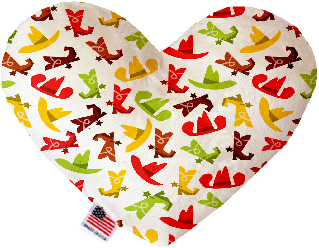 Cowboys 6 Inch Canvas Heart Dog Toy