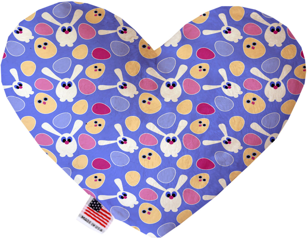 Chicks And Bunnies 6 Inch Canvas Heart Dog Toy