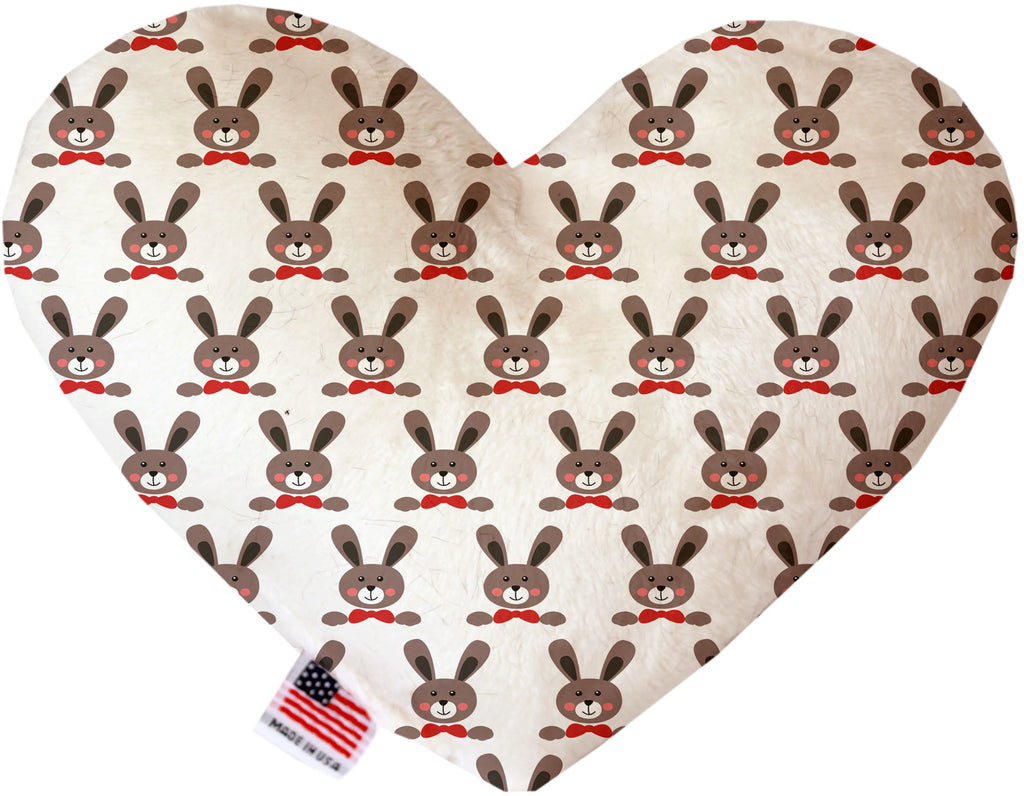 Dapper Rabbits 6 Inch Canvas Heart Dog Toy