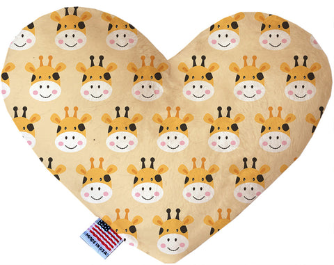 Georgie The Giraffe 6 Inch Canvas Heart Dog Toy