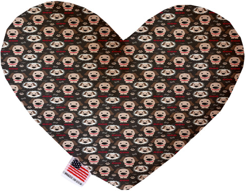 Dapper Dogs 6 Inch Canvas Heart Dog Toy