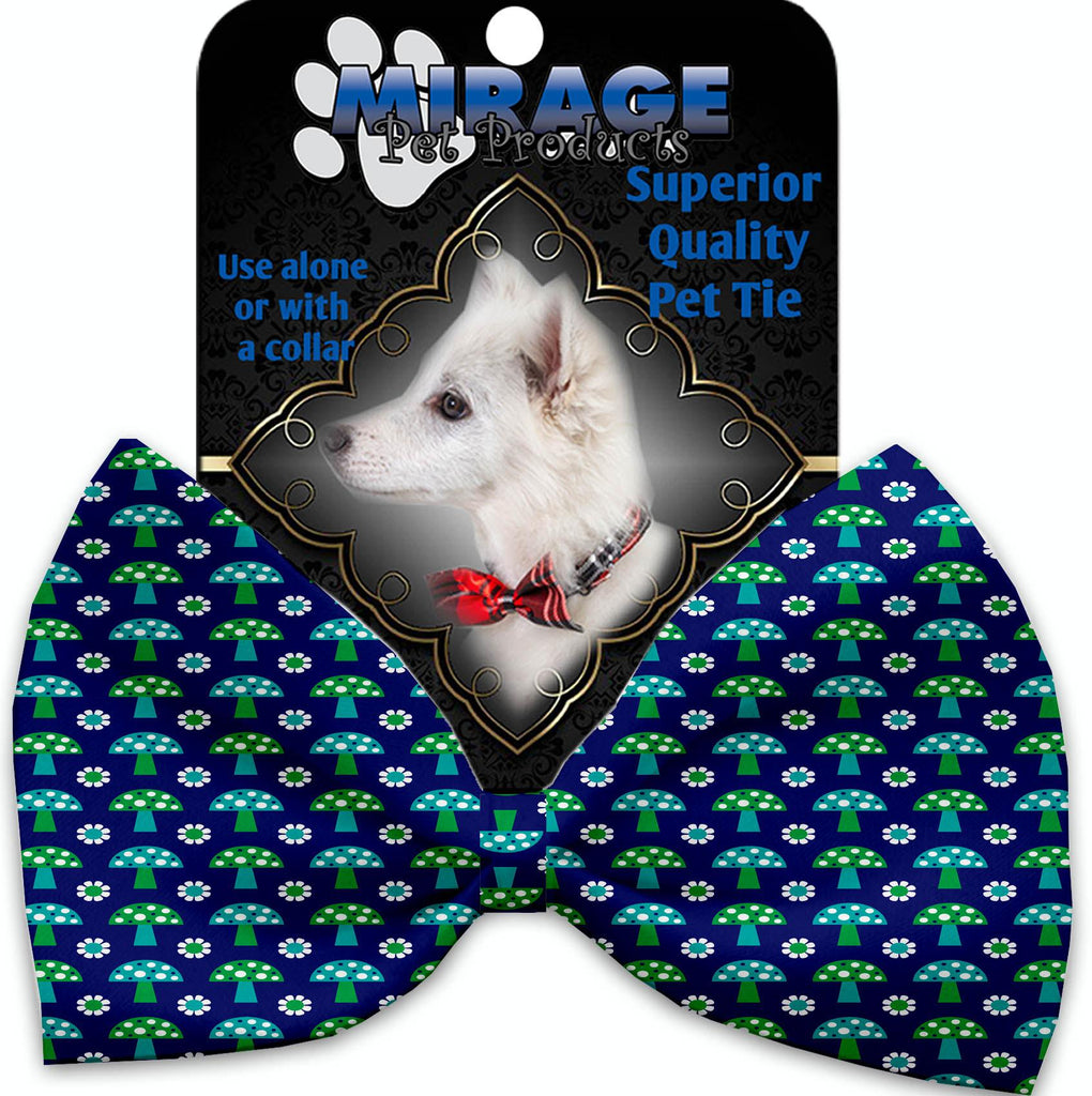 Blue Mushrooms Pet Bow Tie