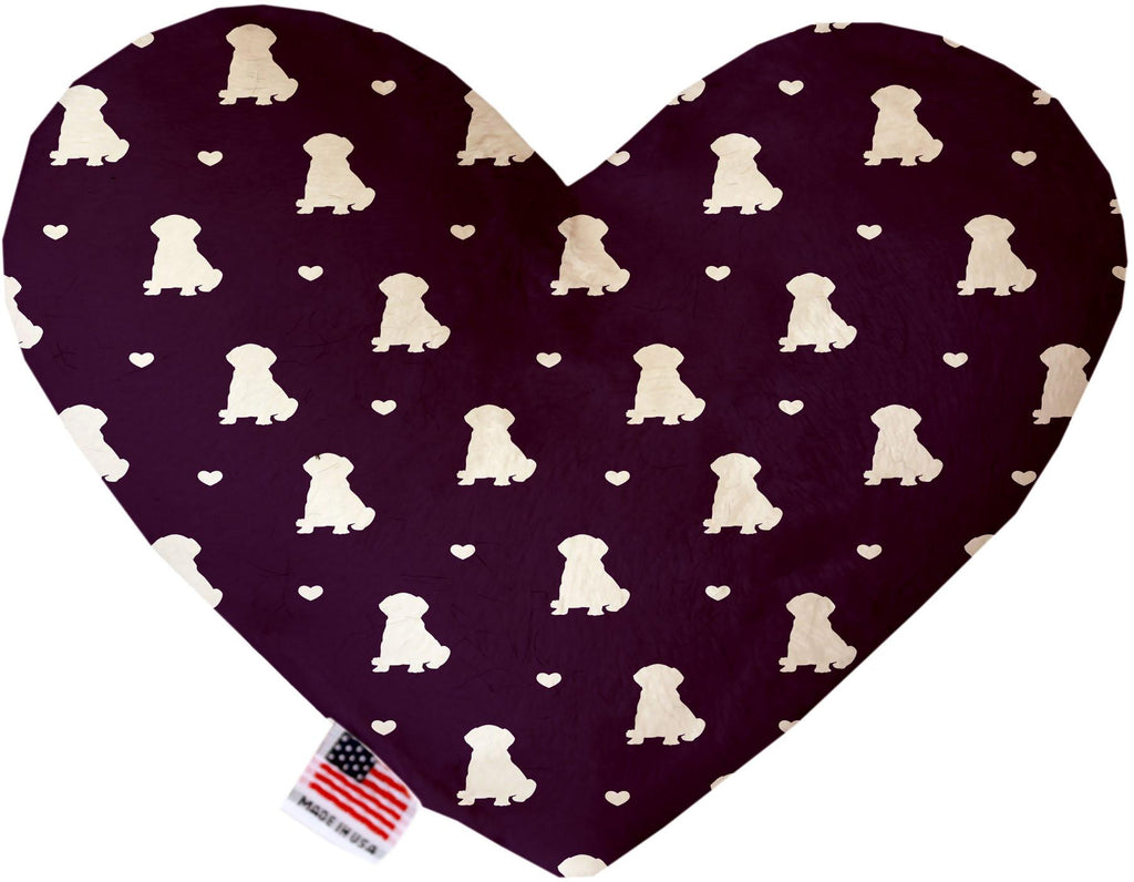 Purple Puppy Love 8 Inch Heart Dog Toy