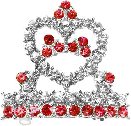 Tiara Hair Barrette Red