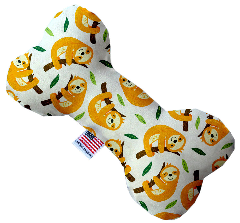 Sleepy Sloths 10 Inch Canvas Bone Dog Toy