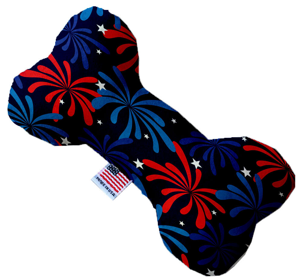 Fireworks 10 Inch Canvas Bone Dog Toy