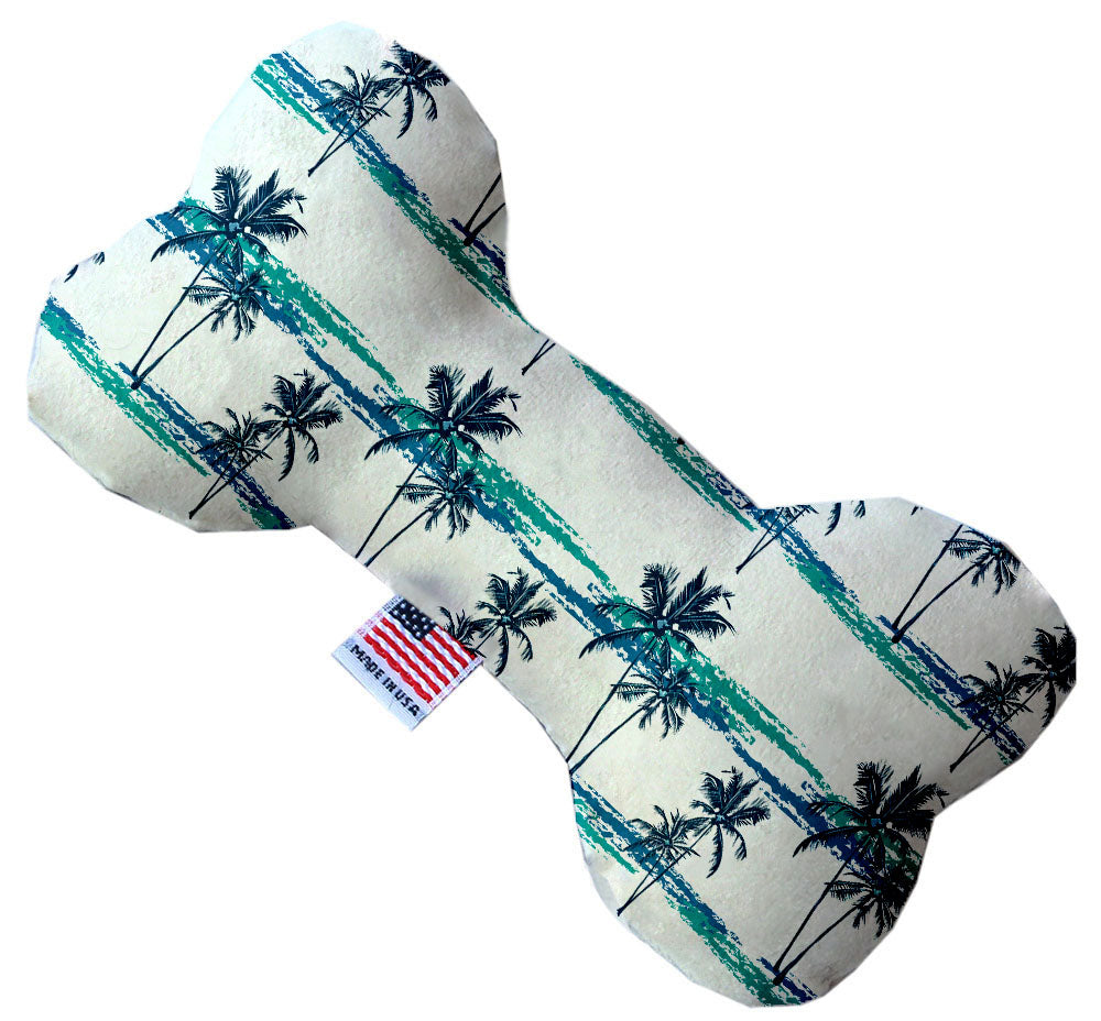 Palm Tree Paradise 10 Inch Canvas Bone Dog Toy