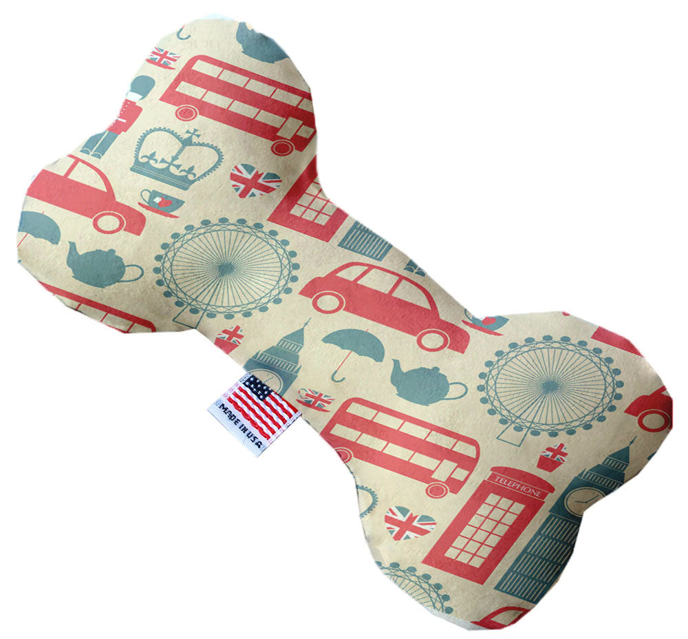 London Love 6 Inch Canvas Bone Dog Toy