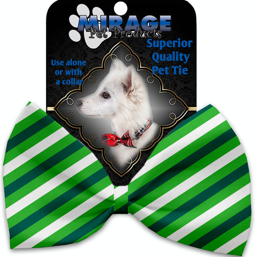 St. Patrick's Stripes Pet Bow Tie Collar Accessory With Velcro