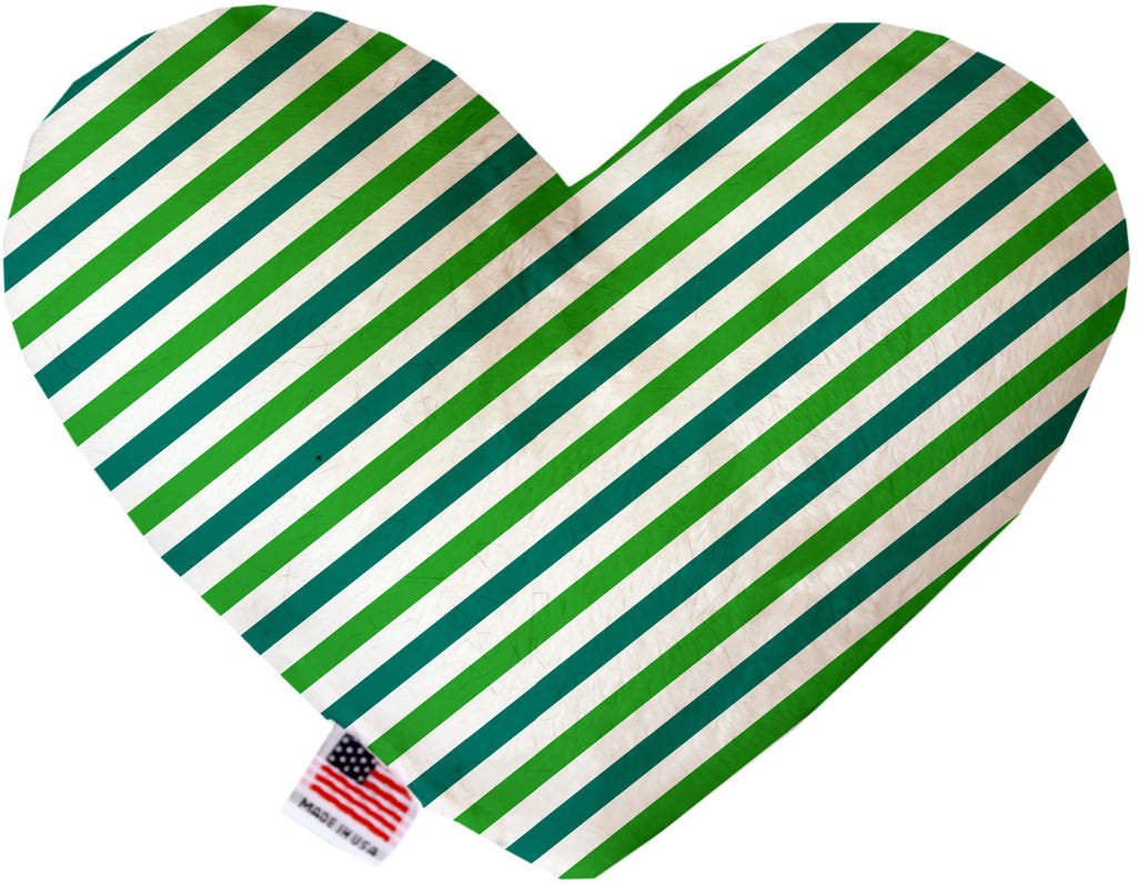 Lucky Stripes 6 Inch Canvas Heart Dog Toy