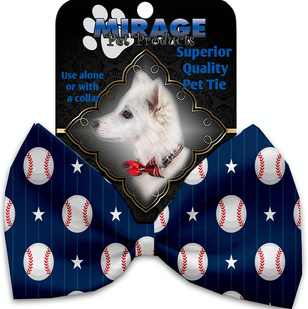 Baseball Pinstripes Pet Bow Tie