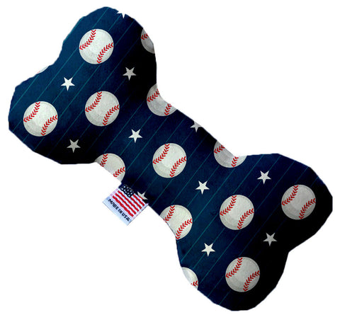 Baseball Pinstripes 8 Inch Canvas Bone Dog Toy