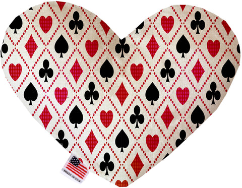 Deck Of Cards 6 Inch Canvas Heart Dog Toy