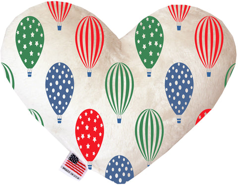 Hot Air Balloons 8 Inch Canvas Heart Dog Toy