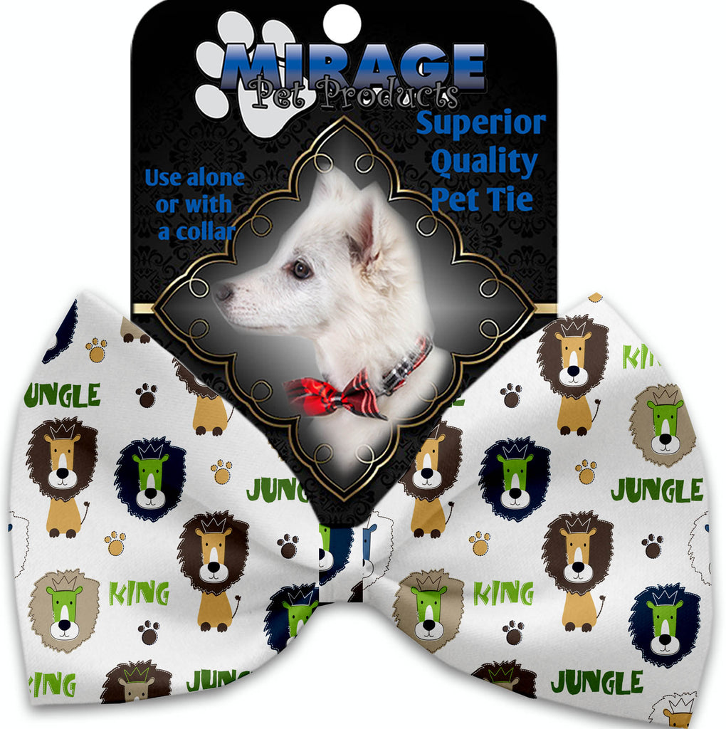 King Of The Jungle Pet Bow Tie Collar Accessory With Velcro