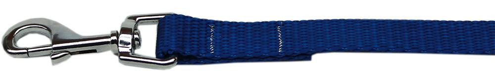 Plain Nylon Pet Leash 1in by 4ft Blue