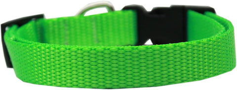 Plain Nylon Cat Safety Collar Hot Lime Green