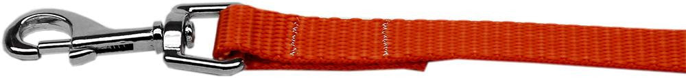 Plain Nylon Pet Leash 1in by 6ft Orange