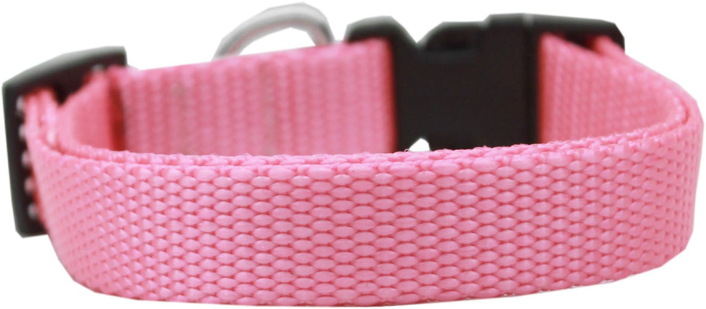 Plain Nylon Dog Collar XL Pink