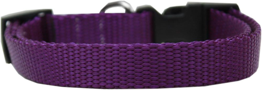 Plain Nylon Dog Collar LG Purple