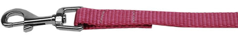 Plain Nylon Pet Leash 1in by 4ft Rose