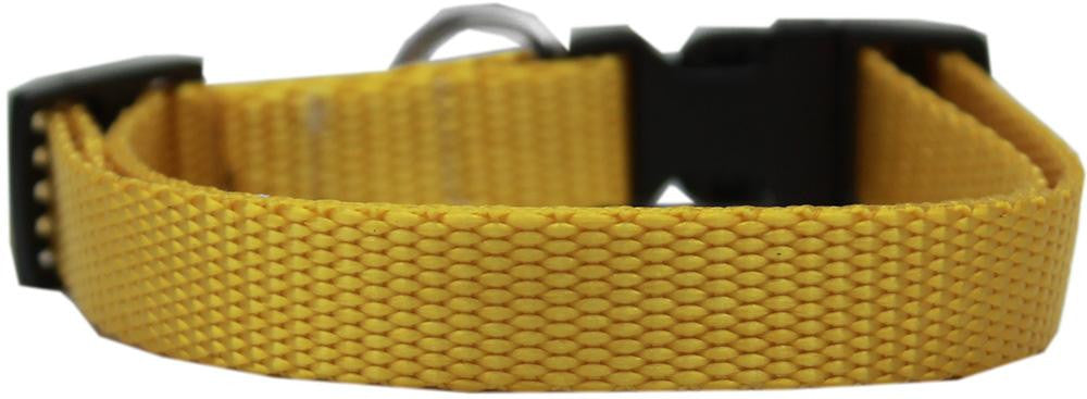 Plain Nylon Dog Collar LG Golden Yellow