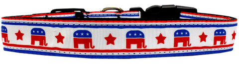 Political Nylon Republican Dog Collar Md Narrow