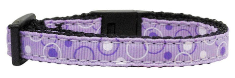 Retro Nylon Ribbon Collar Lavender Cat Safety