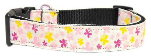 Butterfly Nylon Ribbon Collar White Medium