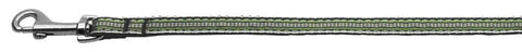 Preppy Stripes Nylon Ribbon Collars Green-White 3-8 wide 4Ft Lsh