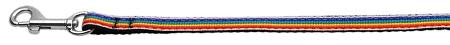 Rainbow Striped Nylon Collars Rainbow Stripes 3-8 wide 4Ft Lsh