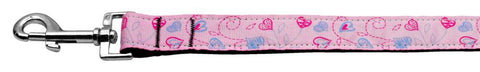 Crazy Hearts Nylon Collars Light Pink 1 wide 4ft Lsh