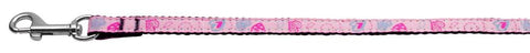 Crazy Hearts Nylon Collars Light Pink 3-8 wide 6Ft Lsh