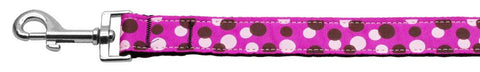 Confetti Dots Nylon Collar Fuchsia 1 wide 4ft Lsh