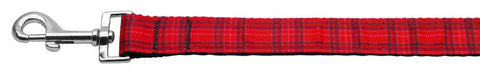 Plaid Nylon Collar  Red 1 wide 6ft Lsh